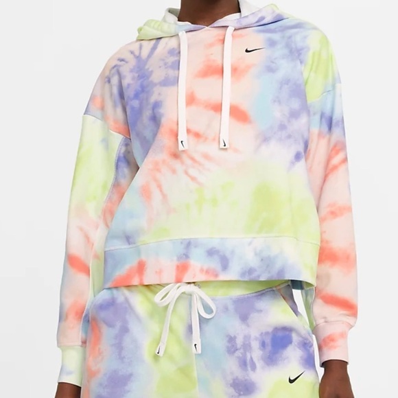 NIKE Dri-FIT Get Fit Women's Tie-dye Pullover Training Hoodie Size Small - Picture 2 of 10